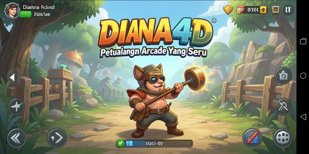 Tampilan gameplay seru dari DIANA4D yang penuh warna