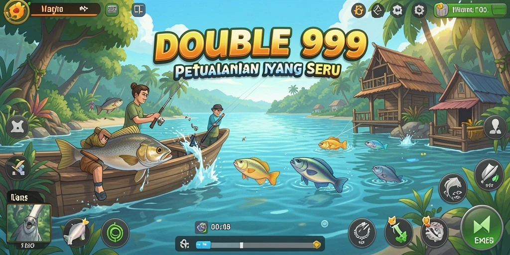 Gameplay seru memancing ikan di laut yang menenangkan.