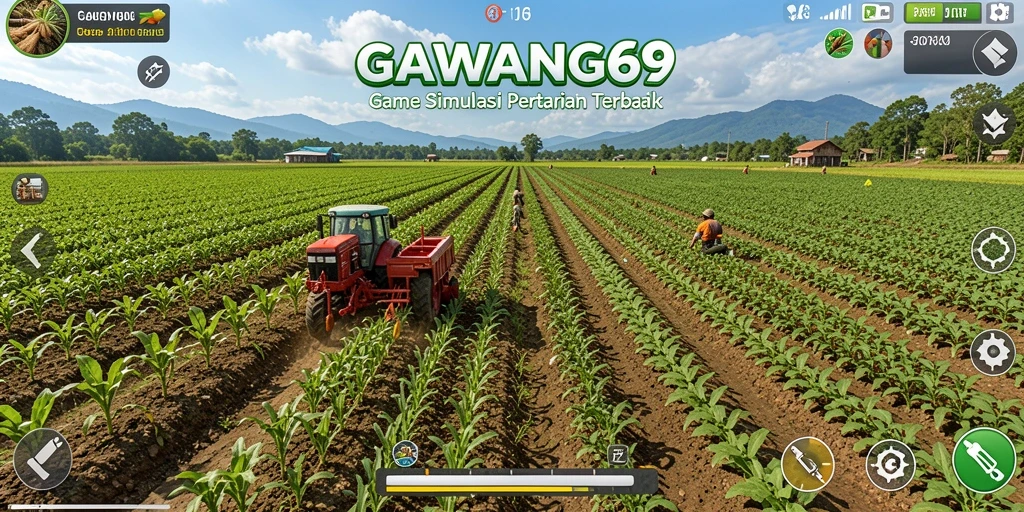 Screenshot GAWANG69 menampilkan pemain dalam aktivitas bertani yang menyenangkan.
