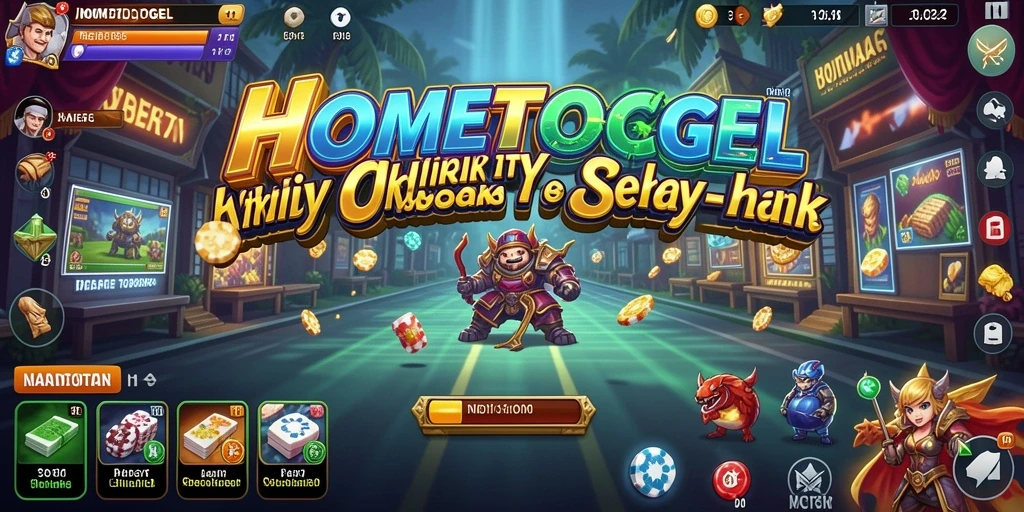 Tampilan antarmuka HOMETOGEL yang sederhana dan intuitif.
