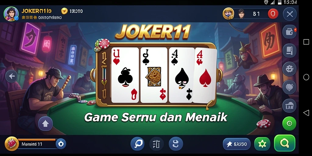 Tampilan utama JOKER11 dengan gameplay yang seru di Domino.