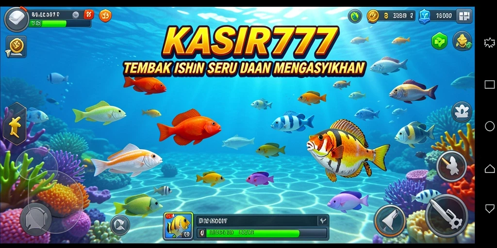 Tampilan gameplay seru KASIR777 saat menembak ikan.