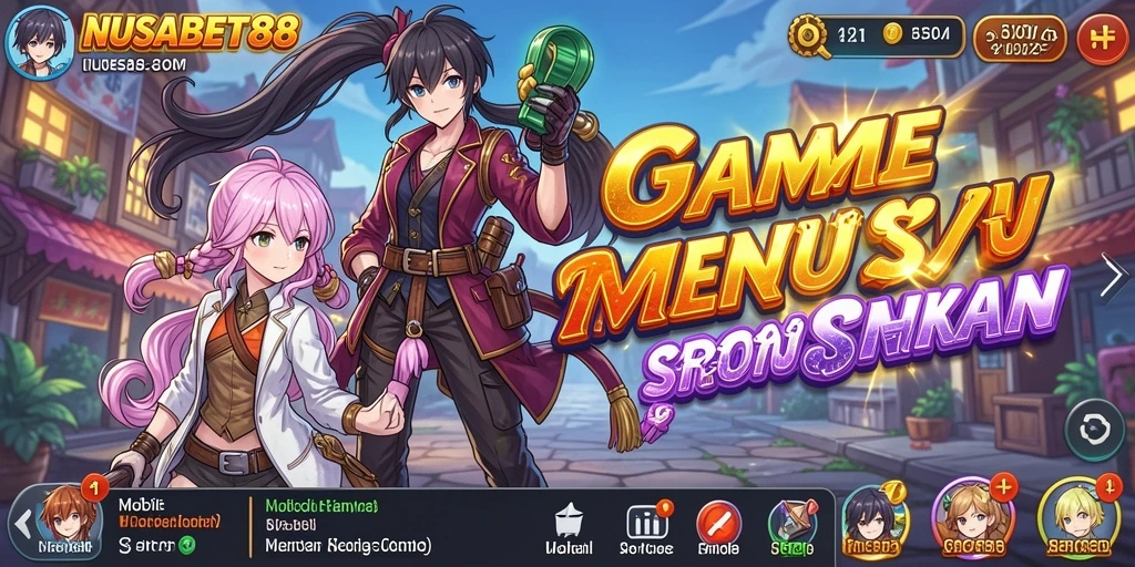 Tangkapan layar gameplay NUSABET88 dengan karakter Anime yang menarik.