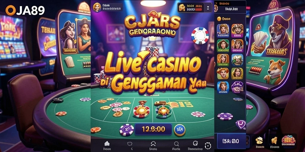 Tampilan menarik dari gameplay Live Casino OJA89 dengan dealer langsung.