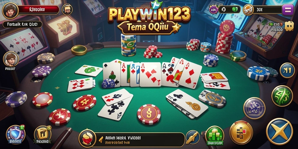 Tampilan gameplay seru dari QiuQiu di PLAYWIN123.