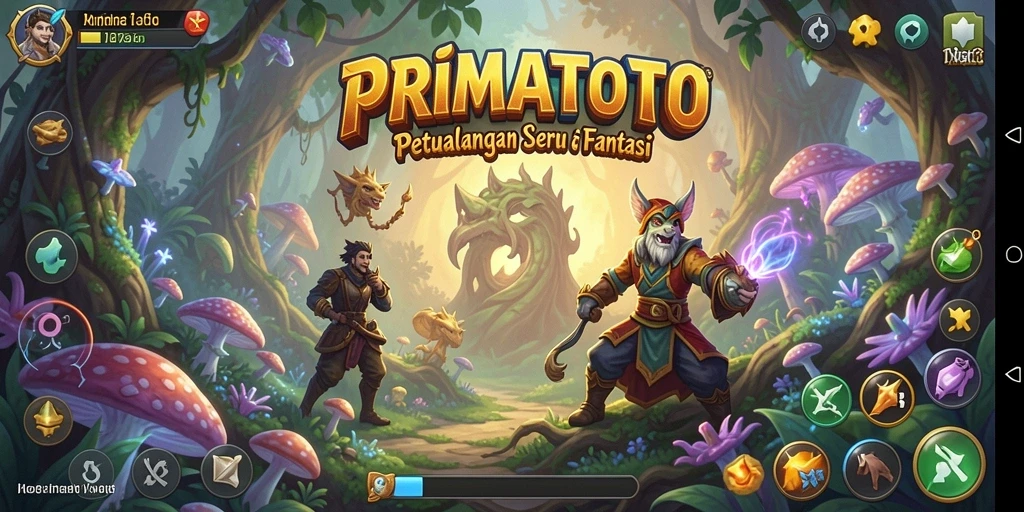 Tangkapan layar gameplay PRIMATOTO dengan aksi petualangan yang seru.