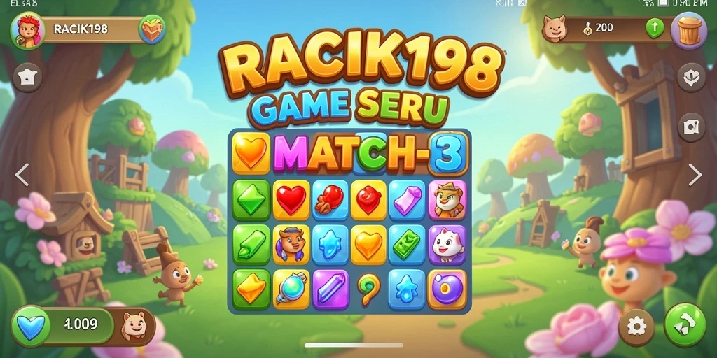 Tampilan gameplay seru dan penuh warna dari RACIK198.