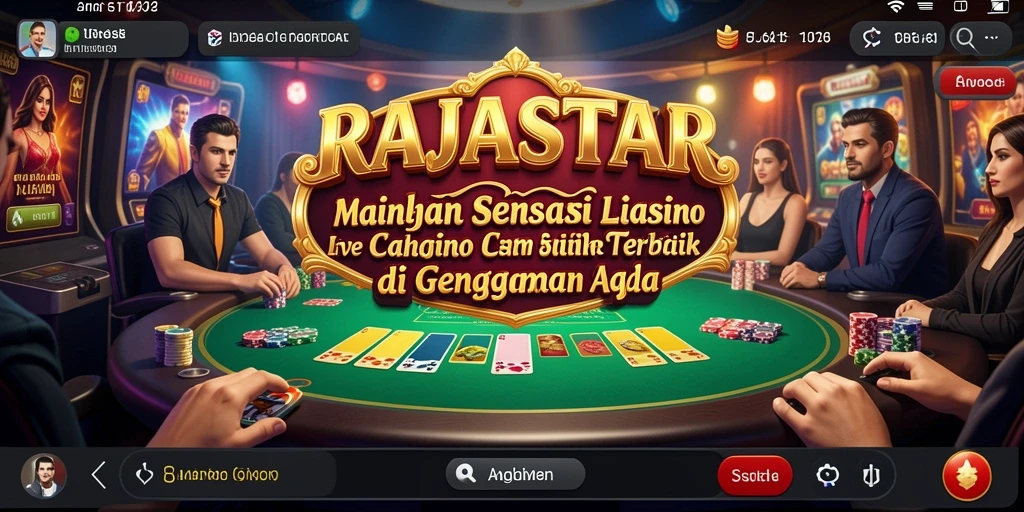 Menampilkan gameplay Live Casino yang mendebarkan dan interaktif di RAJASTAR.