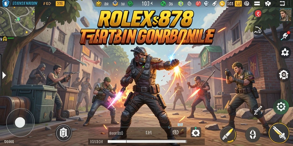Tampilan aksi seru dalam gameplay Battle Royale ROLEX878.