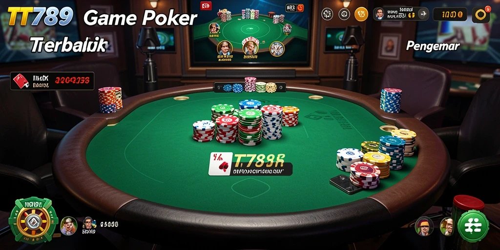 Tampilan gameplay Poker seru dan menarik di TT789.